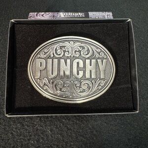 Montana Silversmiths Silver 'Punchy' Belt Buckle